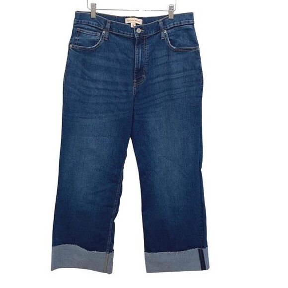Lucky Brand‎ Womens Denim High Rise Wide Leg Jeans Medium Wash Blue 12/31 - Picture 1 of 9